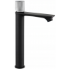 Mexen Royo One high washbasin faucet, chrome/black - 72211-77