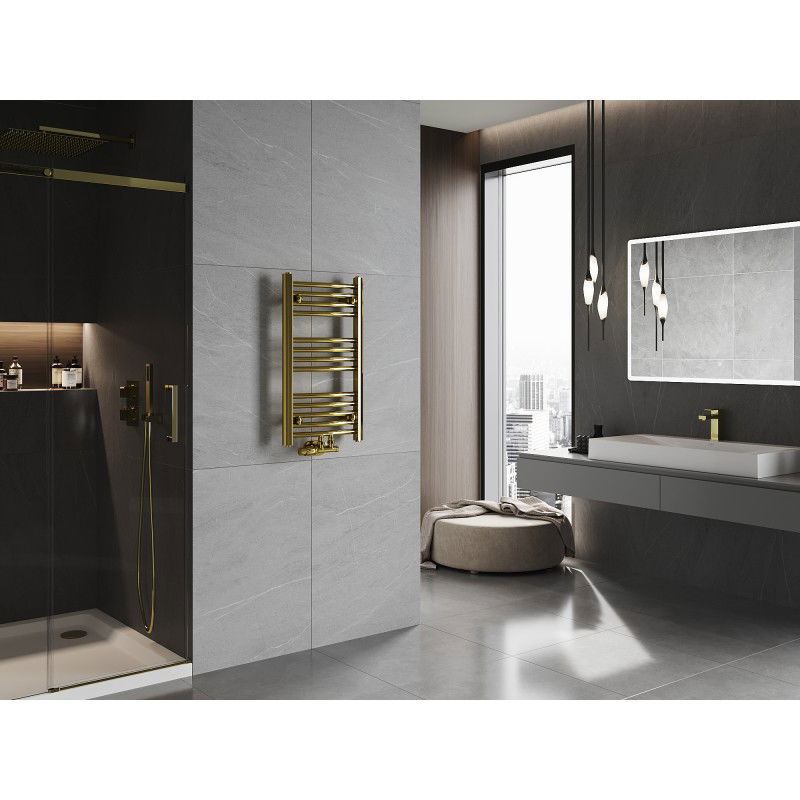 Mexen Ares bathroom radiator 700 x 400 mm, 189 W, gold - W102-0700-400-00-50