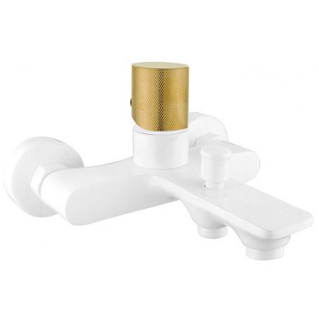Mexen Royo One bath tap, white/gold - 72231-25