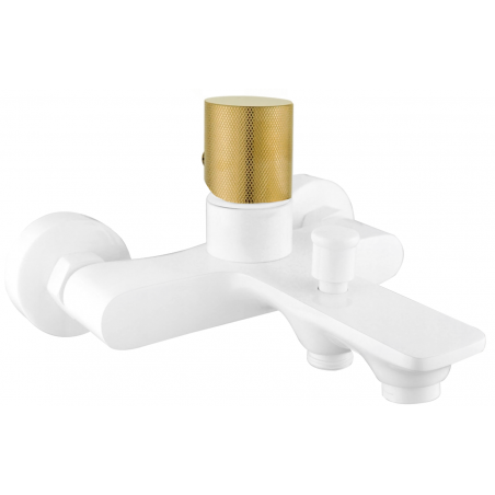 Mexen Royo One bathtub faucet, white/gold - 72231-25