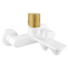 Mexen Royo One bath tap, white/gold - 72231-25