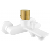 Mexen Royo One bathtub mixer tap, White/Gold - 72231-25