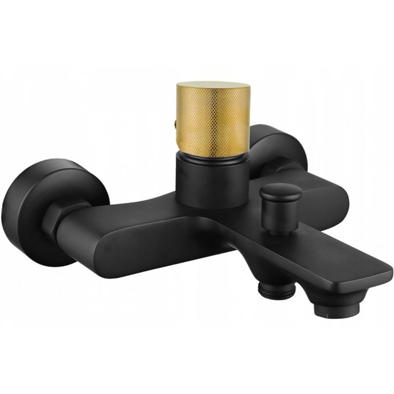 Mexen Royo One bathtub faucet, black/gold - 72230-75