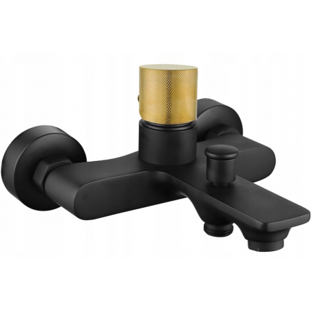 Mexen Royo One bathtub faucet, black/gold - 72230-75