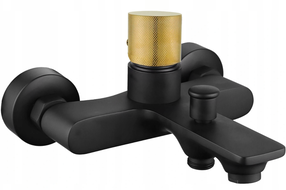 Mexen Royo One bathtub faucet, black/gold - 72230-75