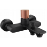 Mexen Royo One bath tap, black/rose gold - 72230-76