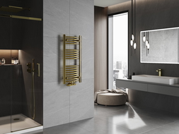 Mexen Ares bathroom radiator 900 x 400 mm, 246 W, gold - W102-0900-400-00-50