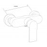 Mexen Royo shower mixer, black - 72240-70