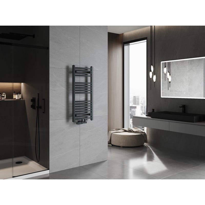 Mexen Ares bathroom radiator 900 x 400 mm, 312 W, anthracite - W102-0900-400-00-66