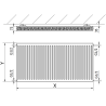 Mexen C21 flat panel radiator 400 x 1000 mm, side connection, 926 W, black - W421-040-100-70