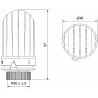 Mexen thermostatic radiator head, white - W908-003-20
