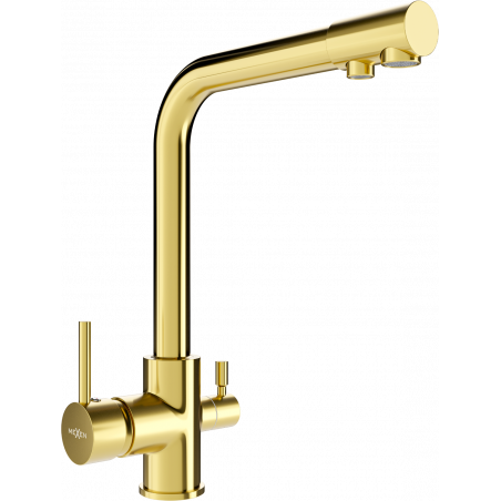 Mexen Duero kitchen mixer tap, Gold - 671600-50