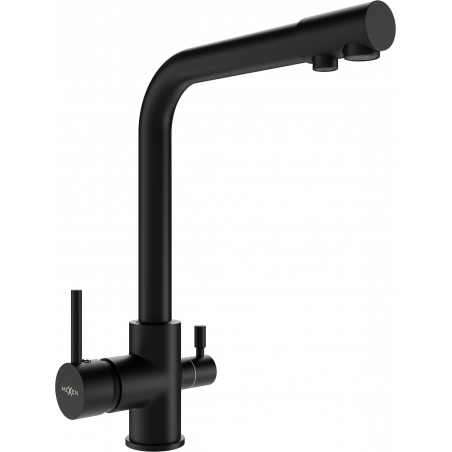 Mexen Duero kitchen faucet, black - 671600-70