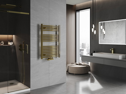 Mexen Ares bathroom radiator 900 x 600 mm, 342 W, gold - W102-0900-600-00-50
