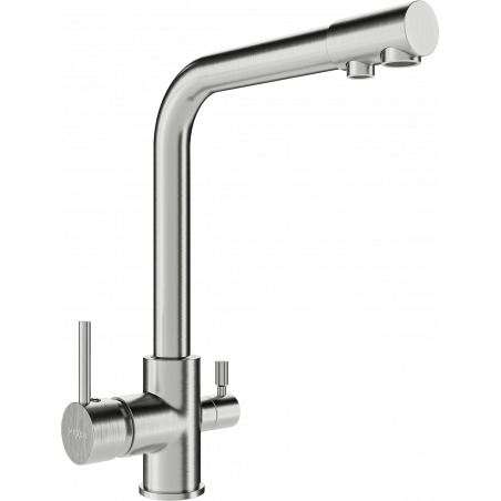 Mexen Duero kitchen tap, stainless steel - 671600-99