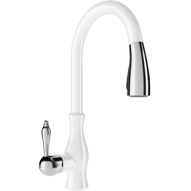 Mexen Savita kitchen faucet, white - 672601-20