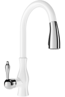 Mexen Savita kitchen mixer tap, White - 672601-20