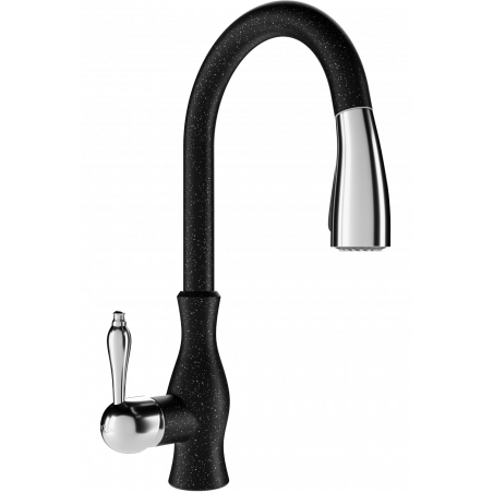 Mexen Savita kitchen mixer tap, Spotted black - 672601-76