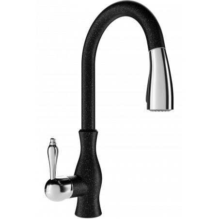 Mexen Savita kitchen tap, black speckled - 672601-76