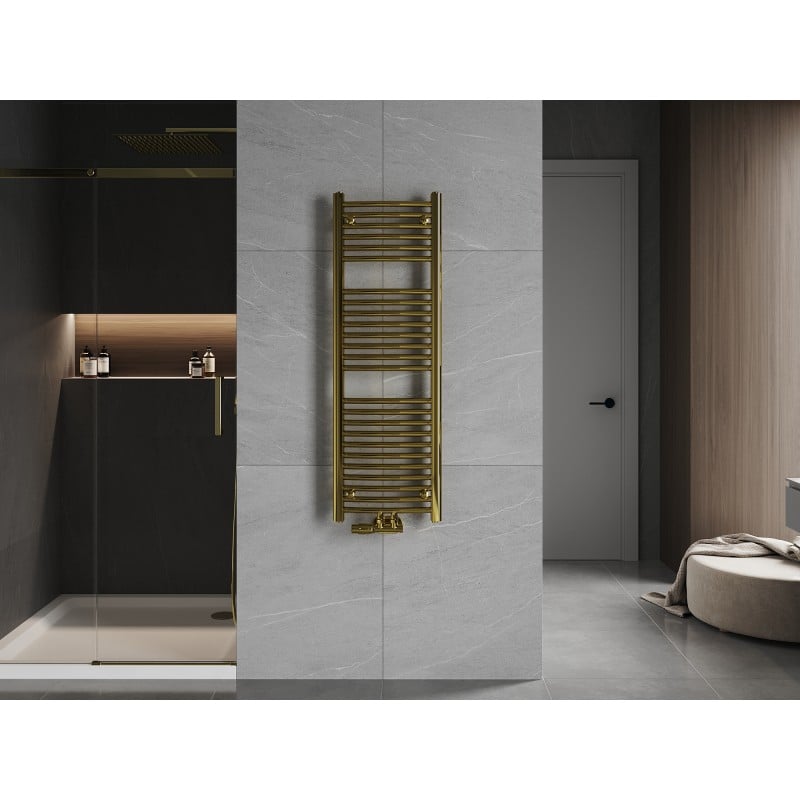 Mexen Ares bathroom radiator 1200 x 400 mm, 349 W, gold - W102-1200-400-00-50