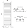Mexen Ares bathroom radiator 1200 x 400 mm, 442 W, anthracite - W102-1200-400-00-66