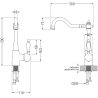 Mexen Carla kitchen tap, chrome - 670700-00