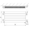 Mexen Line CVL22 panel radiator 500 x 1300 mm, bottom connection, 1774 W, anthracite - W622L-050-130-66