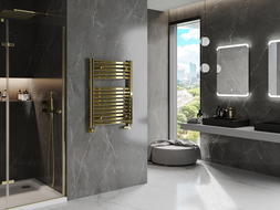 Mexen Helios bathroom radiator 800 x 600 mm, 354 W, gold - W103-0800-600-00-50