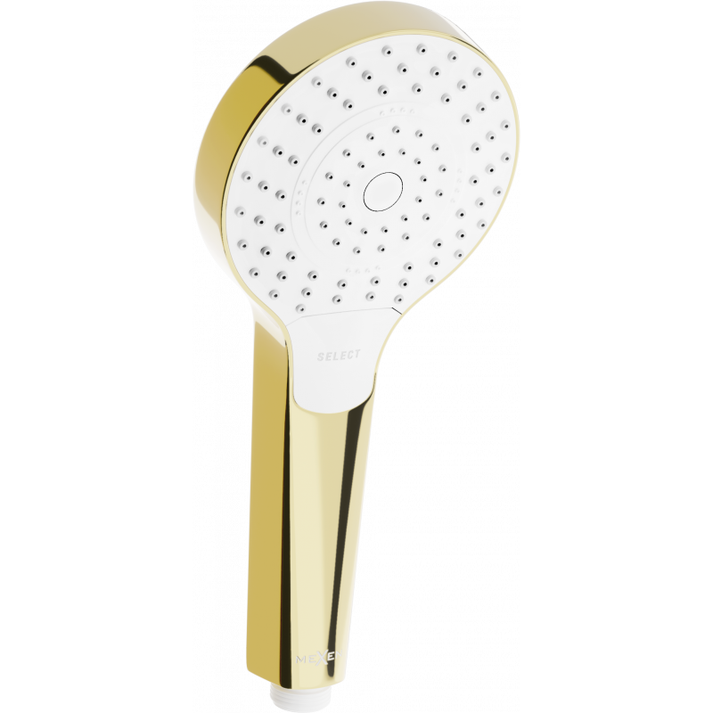 Mexen R-05 3-function shower handle, Gold/White - 79505-50