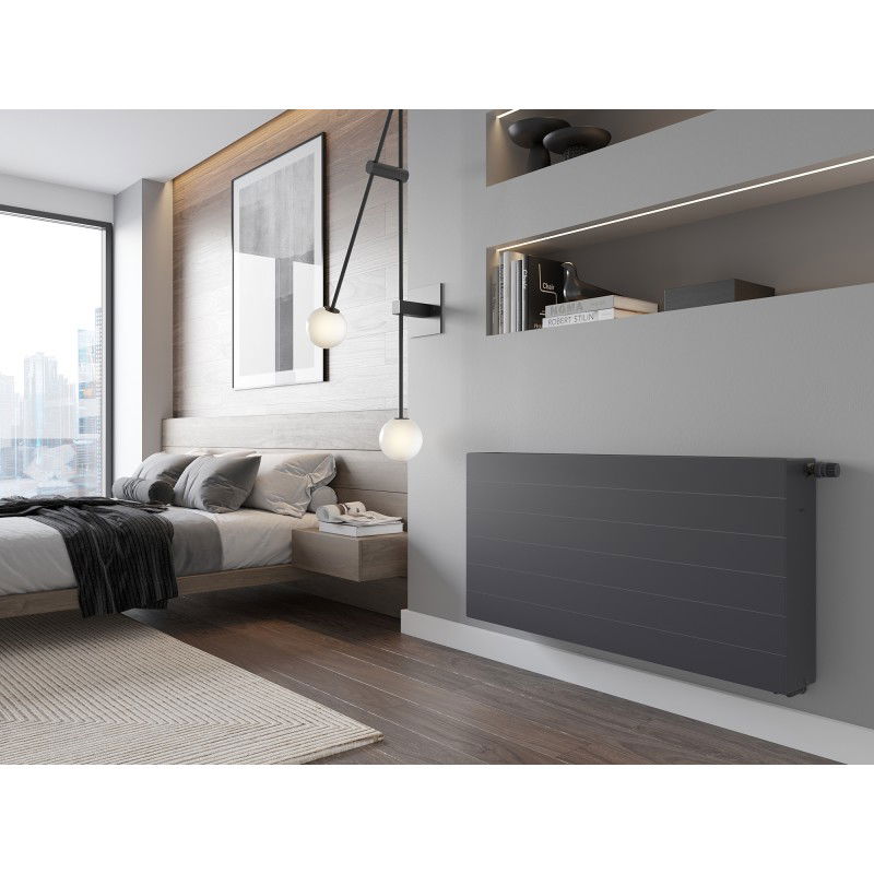 Mexen Line CVL33 panel radiator 400 x 1500 mm, bottom connection, 2372 W, anthracite - W633L-040-150-66