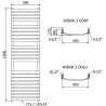 Mexen Bachus bathroom radiator 1600 x 500 mm, 679 W, gold - W109-1600-500-00-50