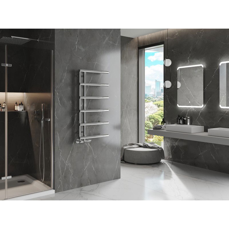 Mexen Jukon decorative bathroom radiator 988 x 500 mm, 246 W, chrome - W116-0988-500-00-01