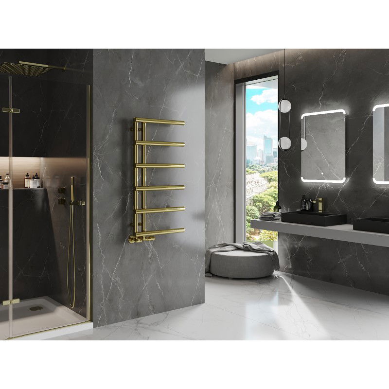 Mexen Jukon decorative bathroom radiator 988 x 500 mm, 246 W, gold - W116-0988-500-00-50