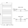 Mexen Uran bathroom radiator 1200 x 600 mm, 623 W, anthracite - W105-1200-600-00-66