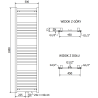 Mexen Uran bathroom radiator 1800 x 500 mm, 801 W, anthracite - W105-1800-500-00-66