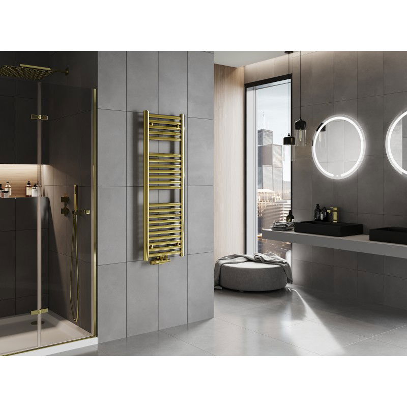 Mexen Hades bathroom radiator 1200 x 400 mm, 373 W, gold - W104-1200-400-00-50