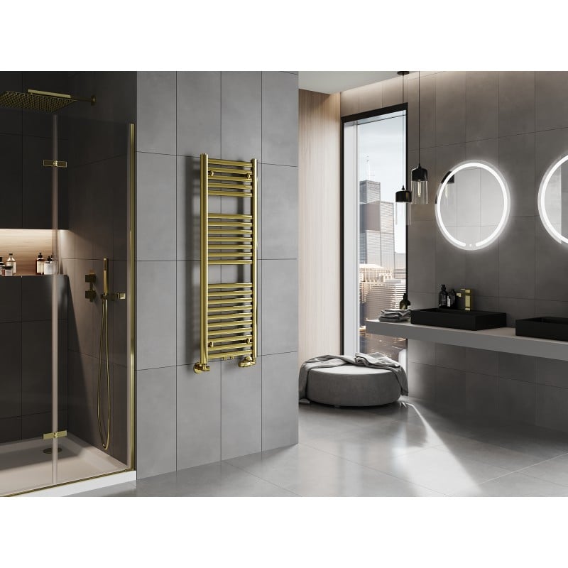 Mexen Hades bathroom radiator 1200 x 400 mm, 373 W, gold - W104-1200-400-00-50