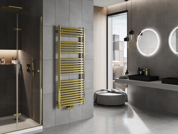 Mexen Hades bathroom radiator 1500 x 600 mm, 649 W, gold - W104-1500-600-00-50