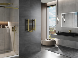 Mexen Mars bathroom radiator 500 x 400 mm, 141 W, gold - W110-0500-400-00-50