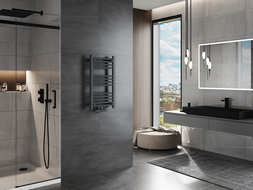Mexen Mars 700 x 400 mm Bathroom Radiator, 238 W, Anthracite - W110-0700-400-00-66