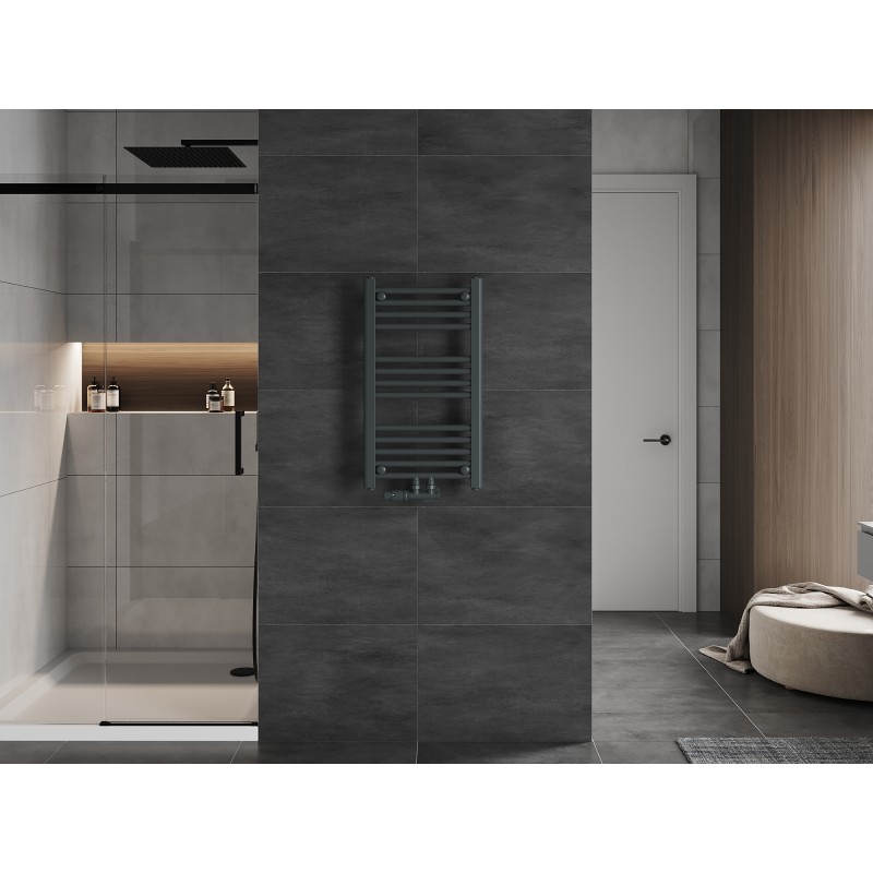 Mexen Mars 700 x 400 mm Bathroom Radiator, 238 W, Anthracite - W110-0700-400-00-66