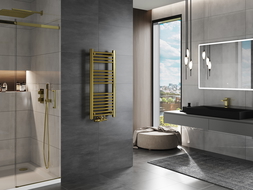 Mexen Mars bathroom radiator 900 x 400 mm, 244 W, gold - W110-0900-400-00-50