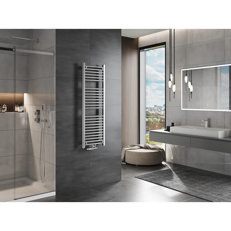 Mexen Mars bathroom radiator 1200 x 400 mm, 346 W, chrome - W110-1200-400-00-01