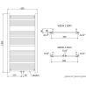 Mexen Mars bathroom radiator 1200 x 600 mm, 617 W, anthracite - W110-1200-600-00-66