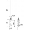 Mexen FA-I electric heater 600 W, chrome - W952-0600-01