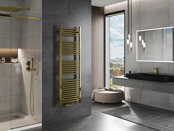 Mexen Mars bathroom radiator 1500 x 500 mm, 494 W, gold - W110-1500-500-00-50