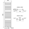 Mexen Mars bathroom radiator 1800 x 500 mm, 643 W, chrome - W110-1800-500-00-01