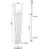 Mexen Omaha Decorative Radiator 1800 x 420 mm, 655 W, Anthracite - W208-1800-420-00-66