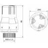 Mexen Uni-G thermostatic radiator head, black - W908-002-70