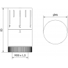 Mexen Uni-T Thermostatic radiator head, anthracite - W908-005-66